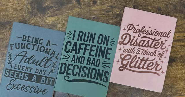 Engraved notebooks